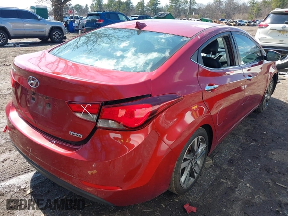 2015 Hyundai Elantra SE z VIN 5NPDH4AE1FH640919, wystawiony jako IAAI lot #41882093 z przebiegiem 121 987 mil mil oraz . Historia ofert i sprzedaży dostępna na DreamBid. Obrazek 4.