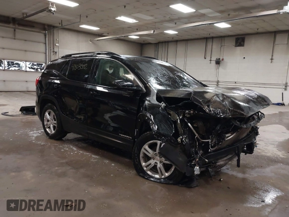 2018 GMC Terrain SLE with VIN 3GKALTEV2JL407702, listed as a IAAI auction lot 41803542 with 1 mi miles. Bid and sale history available at carsss.com. Image 1.