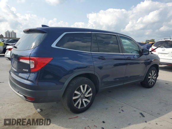 2019 Honda Pilot EX-L with VIN 5FNYF6H56KB039975, listed as a Copart auction lot 58671625 with Not provided miles and Salvage title. Bid and sale history available at DreamBid. Image 3.