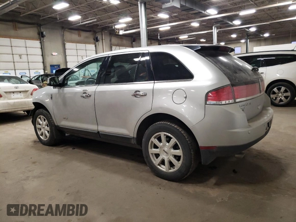 2009 Lincoln MKX with VIN 2LMDU68C69BJ09162, listed as a Copart auction lot 89259625 with 124,908 mi miles and Salvage Title. Bid and sale history available at DreamBid. Image 2.