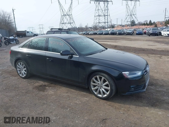 2013 Audi A4 Premium Plus with VIN WAUFFAFL6DN036748, listed as a IAAI auction lot 41513567 with 60,670 mi miles. Bid and sale history available at carsss.com. Image 1.