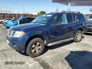 2008 Nissan Pathfinder S with VIN 5N1AR18U98C619001, listed as a Copart auction lot 47476305 with 182,956 mi miles and Salvage Title. Bid and sale history available at carsss.com. Image 1.
