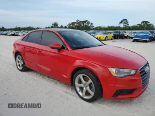 2015 Audi A3 Premium with VIN WAUACGFF6F1074961, listed as a Copart auction lot 57875045 with Not provided miles and Salvage title. Bid and sale history available at DreamBid. Image 4.