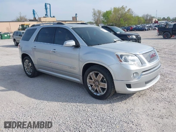 2011 GMC Acadia Denali with VIN 1GKKVTED3BJ297385, listed as a IAAI auction lot 41990548 with 204,333 mi miles. Bid and sale history available at carsss.com. Image 1.
