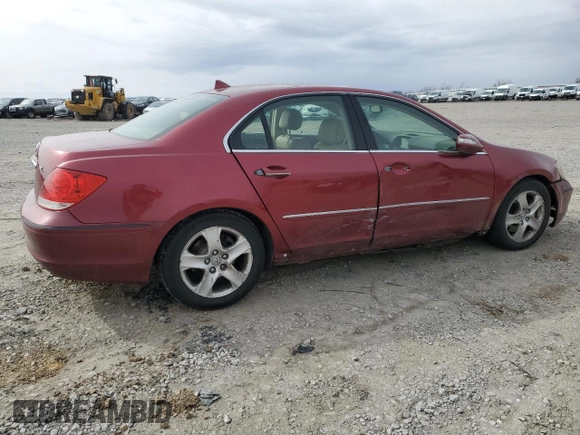 2005 Acura RL with VIN JH4KB16505C004369, listed as a Copart auction lot 48157135 with 246,991 mi miles and Salvage Title. Bid and sale history available at carsss.com. Image 3.