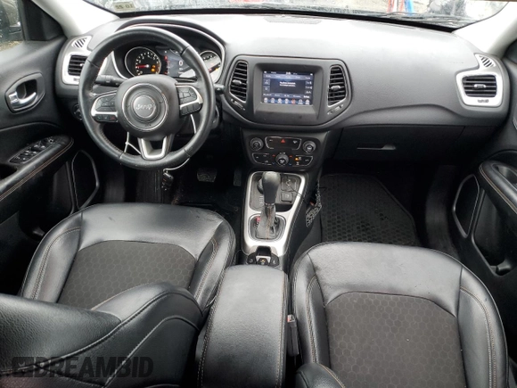 2018 Jeep Compass Latitude with VIN 3C4NJDBB6JT147355, listed as a Copart auction lot 43694585 with 105,230 mi miles and Salvage Title. Bid and sale history available at carsss.com. Image 8.