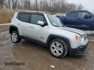 2018 Jeep Renegade Limited z VIN ZACCJBDB4JPH05591, wystawiony jako Copart lot #43185655 z przebiegiem 81 011 mil mil oraz Czysty tytuł • Clean title. Historia ofert i sprzedaży dostępna na DreamBid. Obrazek 4.