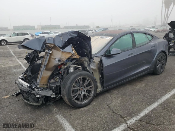 2023 Tesla Model S with VIN 5YJSA1E53PF522312, listed as a Copart auction lot 83359764 with 0 mi miles and Salvage Title. Bid and sale history available at carsss.com. Image 1.