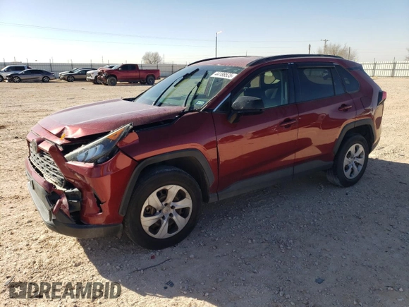 2019 Toyota RAV4 LE with VIN JTMH1RFV4KD512766, listed as a Copart auction lot 44188535 with 84,097 mi miles and Salvage Title. Bid and sale history available at carsss.com. Image 1.