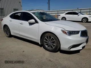 2020 Acura TLX with VIN 19UUB1F34LA016057, listed as a Copart auction lot 56383755 with 50,017 mi miles and Salvage title. Bid and sale history available at DreamBid. Image 4.