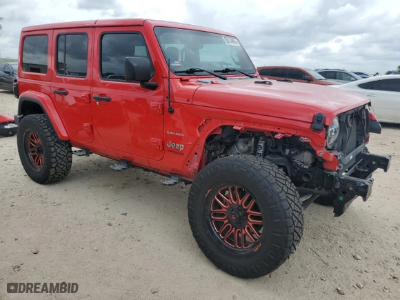 2018 Jeep Wrangler Unlimited Sahara with VIN 1C4HJXEG5JW168049, listed as a Copart auction lot 50514895 with 54,646 mi miles and Salvage Title. Bid and sale history available at carsss.com. Image 4.