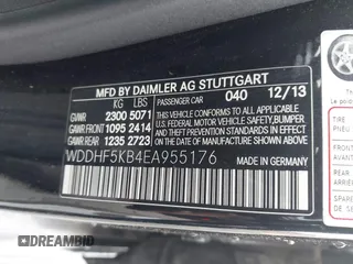 2014 Mercedes-Benz E 350 Sport with VIN WDDHF5KB4EA955176, listed as a IAAI auction lot 42054031 with 191,521 mi miles and . Bid and sale history available at carsss.com. Image 9.