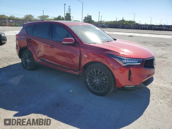 2024 Acura RDX w/A-Spec Advance Package with VIN 5J8TC2H83RL017995, listed as a Copart auction lot 83119784 with 4,604 mi miles and Salvage Title. Bid and sale history available at carsss.com. Image 4.