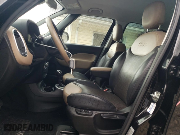 2014 FIAT 500L Lounge with VIN ZFBCFACH0EZ013324, listed as a Copart auction lot 75293764 with 73,597 mi miles and Salvage Title. Bid and sale history available at carsss.com. Image 7.