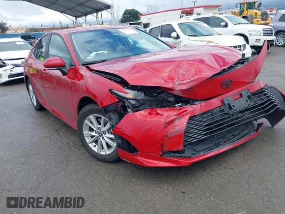 2025 Toyota Camry LE with VIN 4T1DAACK1SU048163, listed as a IAAI auction lot 41792637 with Not Provided miles and . Bid and sale history available at DreamBid. Image 1.