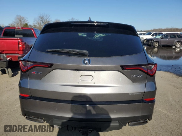 2024 Acura MDX w/A-Spec Package with VIN 5J8YE1H04RL019730, listed as a Copart auction lot 48106455 with 0 mi miles and Salvage Title. Bid and sale history available at carsss.com. Image 6.