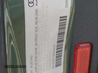 2021 Audi A5 Sportback S line Premium Plus with VIN WAUFACF57MA034297, listed as a Copart auction lot 43795064 with 39,086 mi miles. Bid and sale history available at carsss.com. Image 12.
