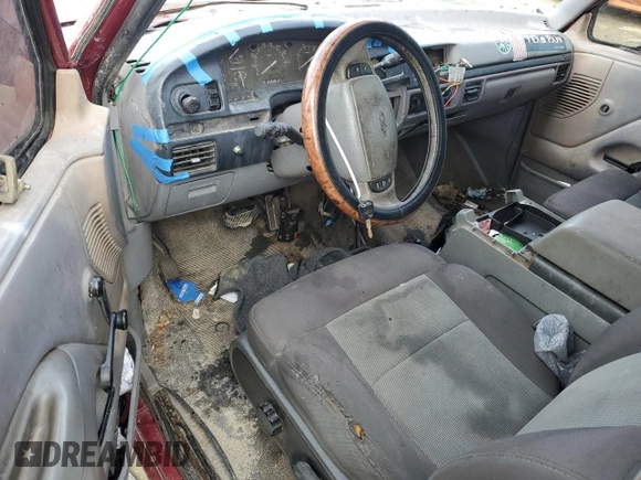 1996 Ford F-250 with VIN 1FTHX26F4TEB46656, listed as a Copart auction lot 87945225 with 0 mi miles and Salvage Title. Bid and sale history available at carsss.com. Image 8.
