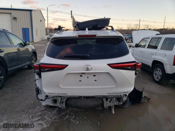 2023 Toyota Highlander L with VIN 5TDKDRBH2PS027177, listed as a Copart auction lot 43846335 with 0 mi miles and Salvage Title. Bid and sale history available at carsss.com. Image 6.