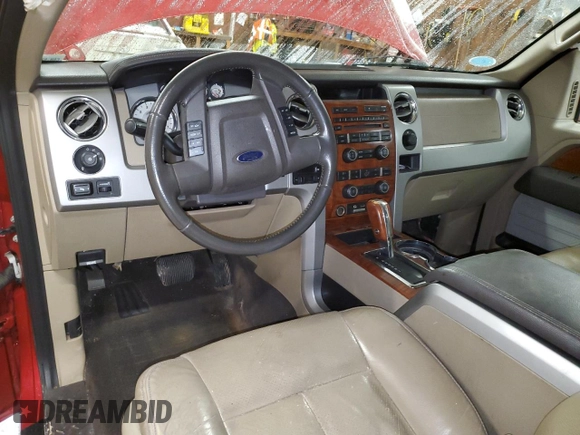 2009 Ford F-150 XL with VIN 1FTPX14V59FB39881, listed as a Copart auction lot 42970235 with 0 mi miles and Salvage Title. Bid and sale history available at carsss.com. Image 8.