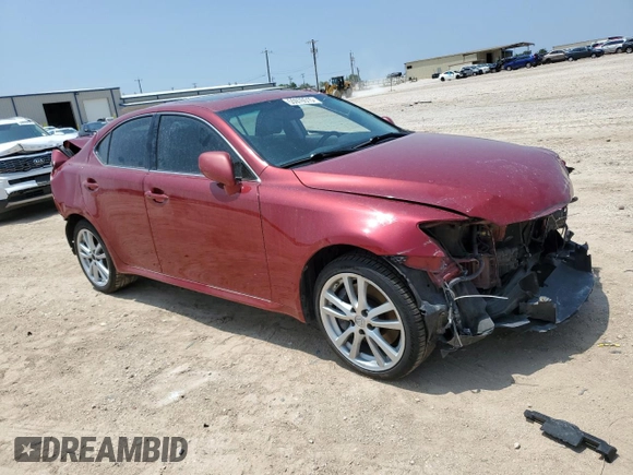 2006 Lexus IS 350 with VIN JTHBE262862006381, listed as a Copart auction lot 55976515 with Not provided miles and Salvage title. Bid and sale history available at DreamBid. Image 4.