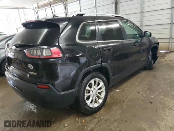 2019 Jeep Cherokee Latitude with VIN 1C4PJLCB9KD396600, listed as a Copart auction lot 59727555 with 125,893 mi miles and Salvage title. Bid and sale history available at DreamBid. Image 3.