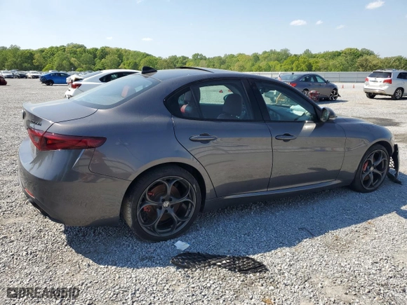 2019 Alfa Romeo Giulia with VIN ZARFANANXK7609658, listed as a Copart auction lot 53039485 with 0 mi miles and Clean Title. Bid and sale history available at carsss.com. Image 3.