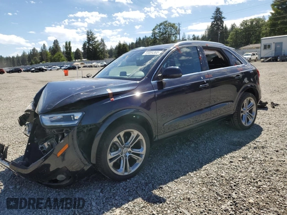 2015 Audi Q3 Prestige with VIN WA1GFCFS3FR004159, listed as a Copart auction lot 59004365 with 114,389 mi miles and Salvage title. Bid and sale history available at DreamBid. Image 1.