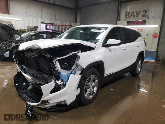 2022 GMC Terrain SLE with VIN 3GKALMEVXNL295534, listed as a Copart auction lot 50086645 with 75,152 mi miles and Salvage Title. Bid and sale history available at carsss.com. Image 1.