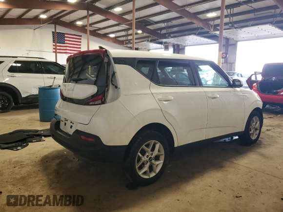 2022 Kia Soul LX with VIN KNDJ23AU6N7158570, listed as a Copart auction lot 48503525 with 57,199 mi miles and Salvage Title. Bid and sale history available at DreamBid. Image 3.