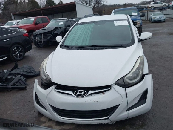 2016 Hyundai Elantra SE with VIN 5NPDH4AE9GH685916, listed as a IAAI auction lot 41551226 with 106,919 mi miles. Bid and sale history available at carsss.com. Image 12.