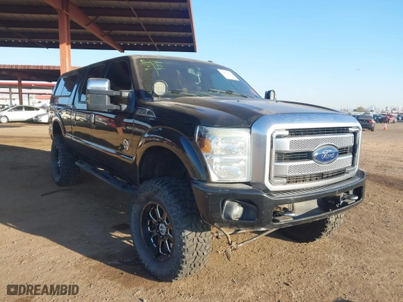 2015 Ford Super Duty F-250 SRW Lariat with VIN 1FT7W2BT6FEC13580, listed as a IAAI auction lot 41466639 with 196,761 mi miles. Bid and sale history available at carsss.com. Image 1.