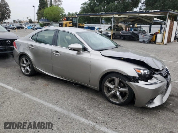 2014 Lexus IS with VIN JTHBF1D23E5019594, listed as a Copart auction lot 53524395 with 41,798 mi miles and Salvage Title. Bid and sale history available at carsss.com. Image 4.