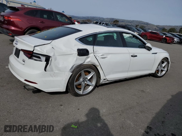 2018 Audi A5 Sportback Premium with VIN WAUDNCF52JA039673, listed as a Copart auction lot 45056245 with 0 mi miles and Clean Title. Bid and sale history available at carsss.com. Image 3.