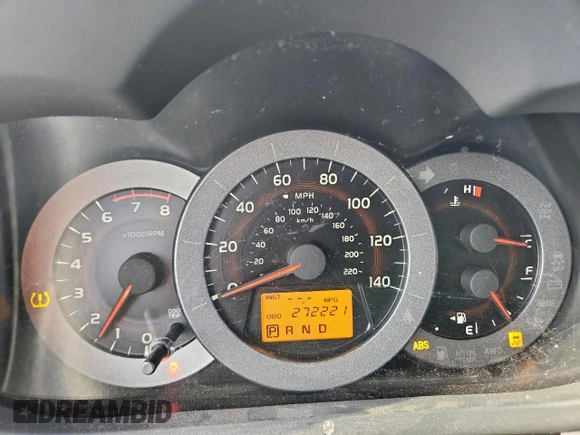 2010 Toyota RAV4 with VIN JTMZF4DV0A5026444, listed as a Copart auction lot 63617555 with 272,221 mi miles and Salvage title. Bid and sale history available at DreamBid. Image 9.
