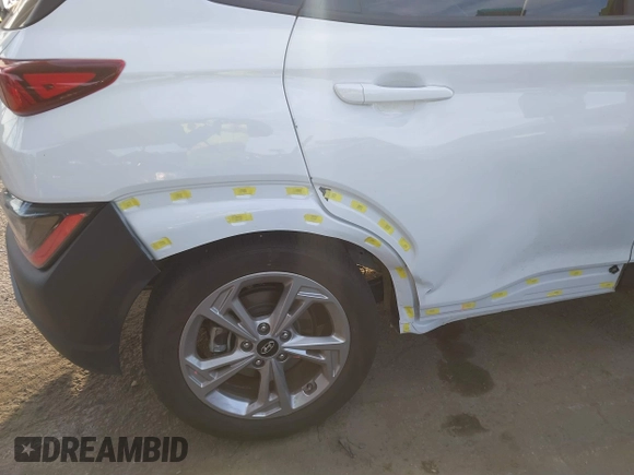 2023 Hyundai Kona SEL with VIN KM8K3CAB8PU055554, listed as a IAAI auction lot 41828652 with 11,323 mi miles and . Bid and sale history available at DreamBid. Image 6.