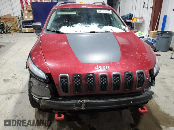 2017 Jeep Cherokee Trailhawk z VIN 1C4PJMBS4HW504142, wystawiony jako Copart lot #87918245 z przebiegiem 133 324 mil mil oraz Szkoda całkowita • Salvage title. Historia ofert i sprzedaży dostępna na DreamBid. Obrazek 5.