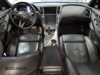 2020 Infiniti Q50 Red Sport 400 with VIN JN1FV7AR5LM660262, listed as a Copart auction lot 42776785 with 21,617 mi miles and Salvage Title. Bid and sale history available at carsss.com. Image 8.