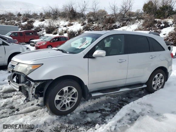 2007 Acura MDX Tech Pkg with VIN 2HNYD283X7H521681, listed as a Copart auction lot 44910795 with 83,326 mi miles and Salvage Title. Bid and sale history available at carsss.com. Image 1.