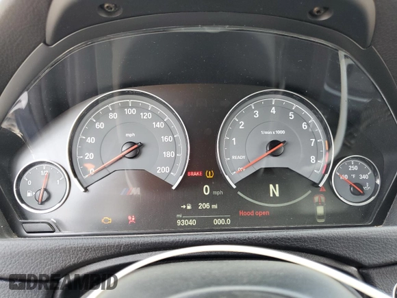 2016 BMW M3 with VIN WBS8M9C50G5D31446, listed as a Copart auction lot 61008545 with 93,040 mi miles and Salvage title. Bid and sale history available at DreamBid. Image 9.