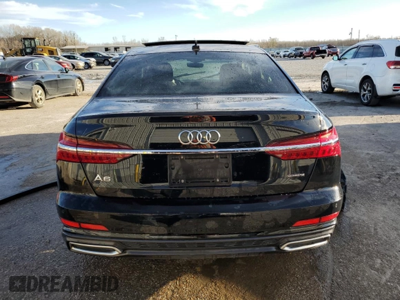 2019 Audi A6 Premium Plus with VIN WAUL2BF28KN068447, listed as a Copart auction lot 48252955 with 93,041 mi miles and Salvage Title. Bid and sale history available at carsss.com. Image 6.