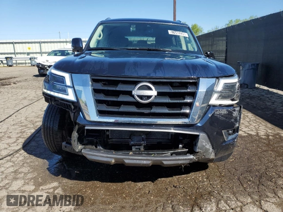 2023 Nissan Armada SL z VIN JN8AY2BD6P9693059, wystawiony jako Copart lot #57440335 z przebiegiem 60 956 mil mil oraz Czysty tytuł • Clean title. Historia ofert i sprzedaży dostępna na DreamBid. Obrazek 5.