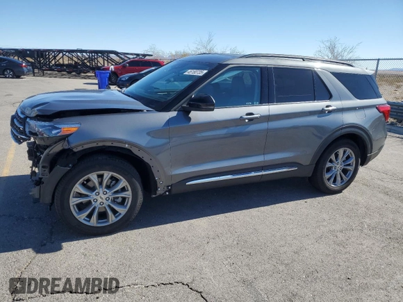 2024 Ford Explorer XLT with VIN 1FMSK7DH8RGA67697, listed as a Copart auction lot 46180735 with 908 mi miles and Salvage Title. Bid and sale history available at carsss.com. Image 1.
