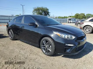 2021 Kia Forte GT-Line with VIN 3KPF34AD1ME359817, listed as a Copart auction lot 59162145 with 86,670 mi miles and Salvage title. Bid and sale history available at DreamBid. Image 4.