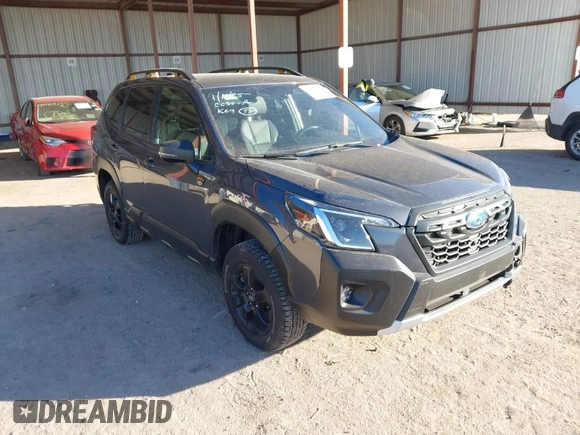 2023 Subaru Forester Wilderness with VIN JF2SKAMC9PH413982, listed as a IAAI auction lot 41381657 with 38,121 mi miles. Bid and sale history available at carsss.com. Image 1.