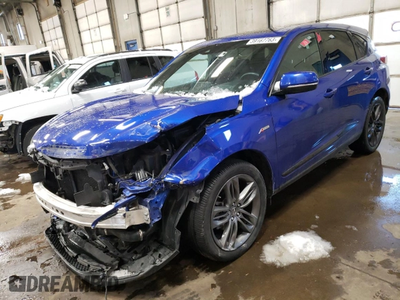 2020 Acura RDX w/A-Spec Pkg with VIN 5J8TC2H64LL023097, listed as a Copart auction lot 39167763 with 35,092 mi miles. Bid and sale history available at carsss.com. Image 1.