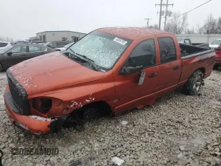 2008 Dodge 1500 SLT with VIN 1D7HU18208S615981, listed as a Copart auction lot 46594765 with 198,406 mi miles and Clean Title. Bid and sale history available at carsss.com. Image 1.