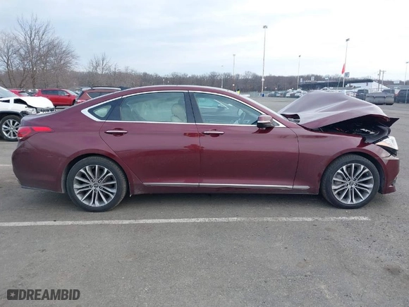 2015 Hyundai Genesis 3.8L with VIN KMHGN4JE8FU036971, listed as a IAAI auction lot 41713292 with 102,009 mi miles. Bid and sale history available at carsss.com. Image 13.
