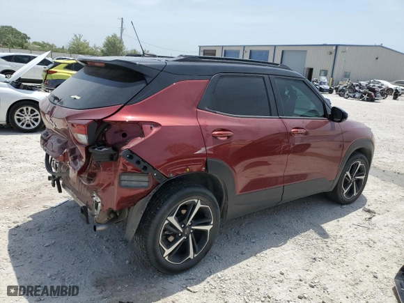 2022 Chevrolet TrailBlazer RS with VIN KL79MTSL9NB103625, listed as a Copart auction lot 65945014 with 26,117 mi miles and Salvage Title. Bid and sale history available at carsss.com. Image 3.