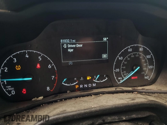 2021 Ford Transit Connect XL with VIN NM0LS7E26M1493853, listed as a Copart auction lot 55860685 with 81,832 mi miles and Salvage title. Bid and sale history available at DreamBid. Image 9.